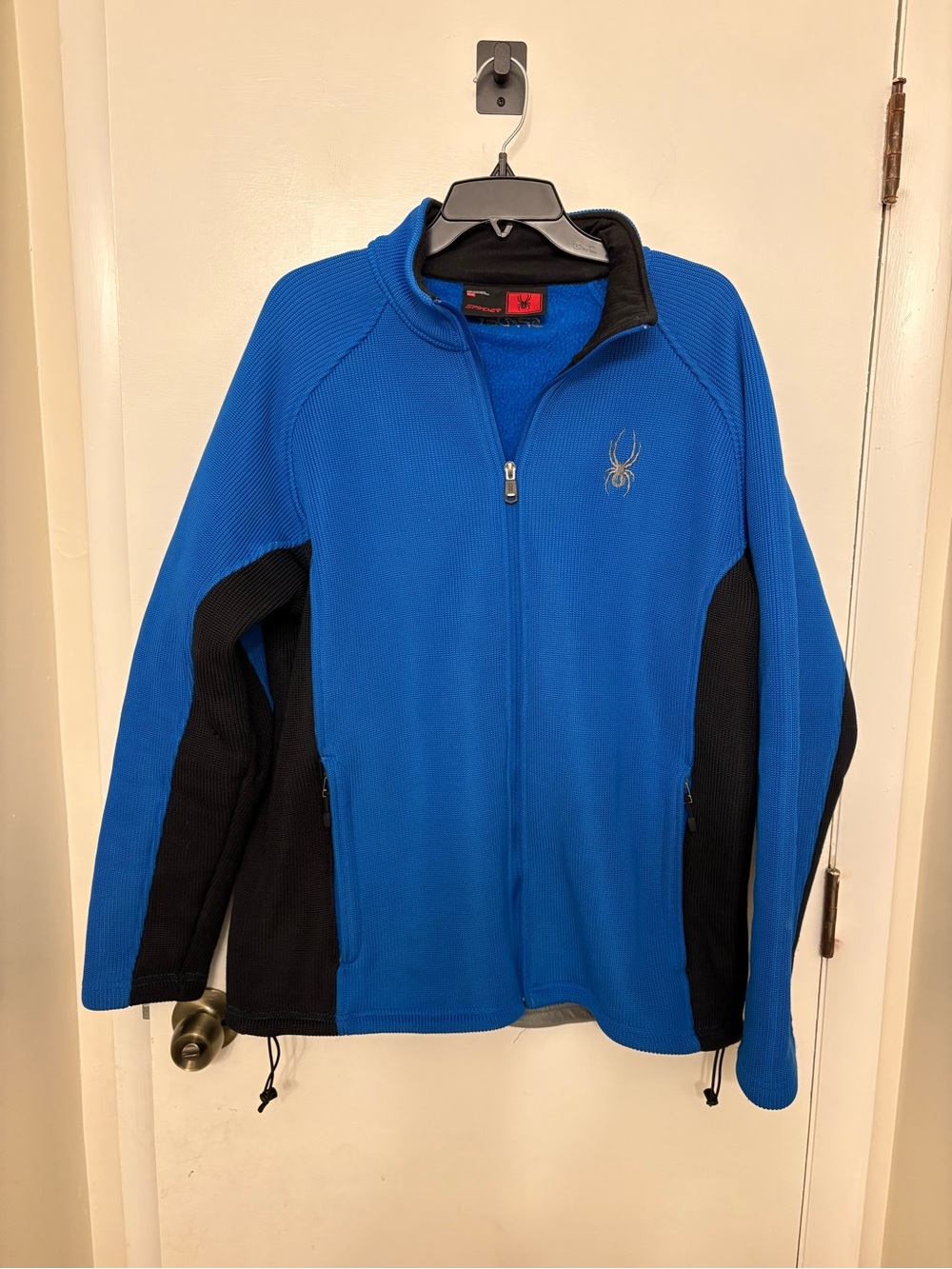 Spyder Men's Constant Full Zip Core Sweater Fleece Jacket Blue Black XL 11-3570